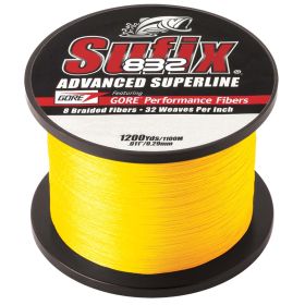 Sufix 832&reg; Advanced Superline&reg; Braid - 15lb - Hi-Vis Yellow - 1200 yds