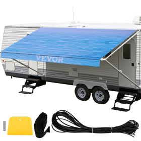 VEVOR RV Awning 16' Camper Awning Fabric, Trailer Awning Canopy Patio Camping Car Awning, Durable 15oz Vinyl Roller Tube for RV, Van, SUV