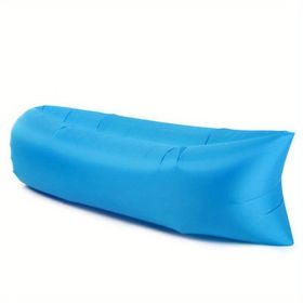 Camping Inflatable Sofa; Lazy Bag 3 Season Ultralight Down Sleeping Bag; Air Bed; Inflatable Sofa Lounger (Color: Blue)