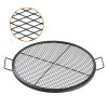 VEVOR X-Marks Fire Pit Grill Grate, Round Cooking Grate, Heavy Duty Steel Campfire BBQ Grill Grid with Handle and Support X Wire