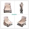 Low Folding Camping Chair, Portable Beach Chairs, Mesh Back Lounger For Outdoor Lawn Beach Camp Picnic