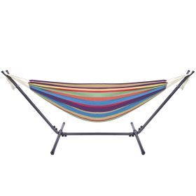 Free shipping  Hammock & Steel Frame Stand Swing Chair Home/Outdoor Backyard Garden Camp Sleep YJ (Type: picture)