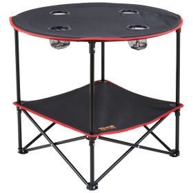 VEVOR Folding Camping Table, Outdoor Portable Side Tables, Lightweight Fold Up Table (Tabletop Material: Oxford Canvas)