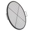 VEVOR X-Marks Fire Pit Grill Grate, Round Cooking Grate, Heavy Duty Steel Campfire BBQ Grill Grid with Handle and Support X Wire