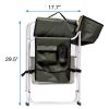 2-piece Padded Folding Outdoor Chair with Side Table and Storage Pockets,Lightweight Oversized Directors Chair for indoor, Outdoor Camping