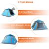 4-5 Person Camping Tent Outdoor Foldable Waterproof Tent with 2 Mosquito Nets Windows Carrying Bag for Hiking Climbing Adventure Fishing