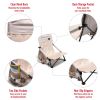 Low Folding Camping Chair, Portable Beach Chairs, Mesh Back Lounger For Outdoor Lawn Beach Camp Picnic