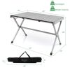 4-6 Person Portable Aluminum Camping Table with Carrying Bag