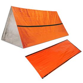 Outdoor Life Bivy Emergency Sleeping Bag Thermal Keep Warm Waterproof Mylar First Aid Emergency Blanke Camping Survival Gear (Color: B, Ships From: China)