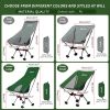 Folding Camping Chair Stable Lightweight Portable Compact for Outdoor Camp Travel, Beach, Picnic Festival Hiking Backpacking Supports 300Lbs