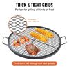 VEVOR X-Marks Fire Pit Grill Grate, Round Cooking Grate, Heavy Duty Steel Campfire BBQ Grill Grid with Handle and Support X Wire