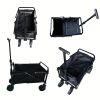 1pc Collapsible Foldable Wagon Cart Storage Box, 300/500LBS Heavy Duty Utility Garden Cart With All-Terrain Wheels For Beach, Lawn, Sports, Camping